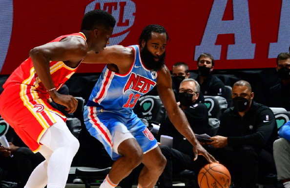 詹姆斯·哈登|3连胜！篮网加时击败老鹰，特雷杨28+14，哈登31+15杜兰特32分