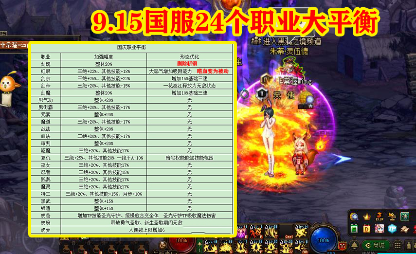 国服|DNF：9.15国服24个职业大平衡，剑魂删除斩钢，红眼新增无我血气