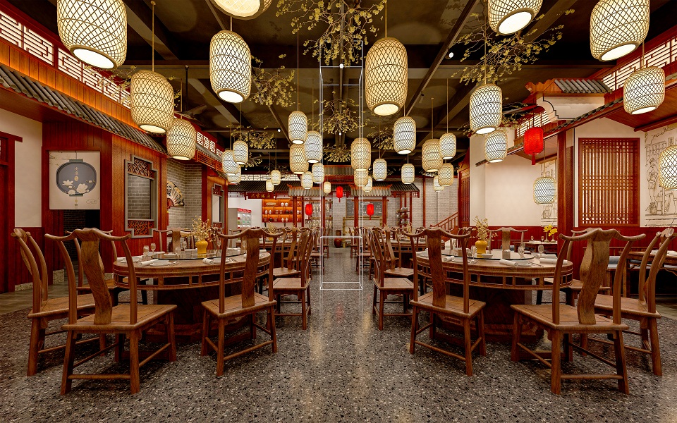 中式餐厅设计：雕龙画凤和田园风光，你选哪一家？