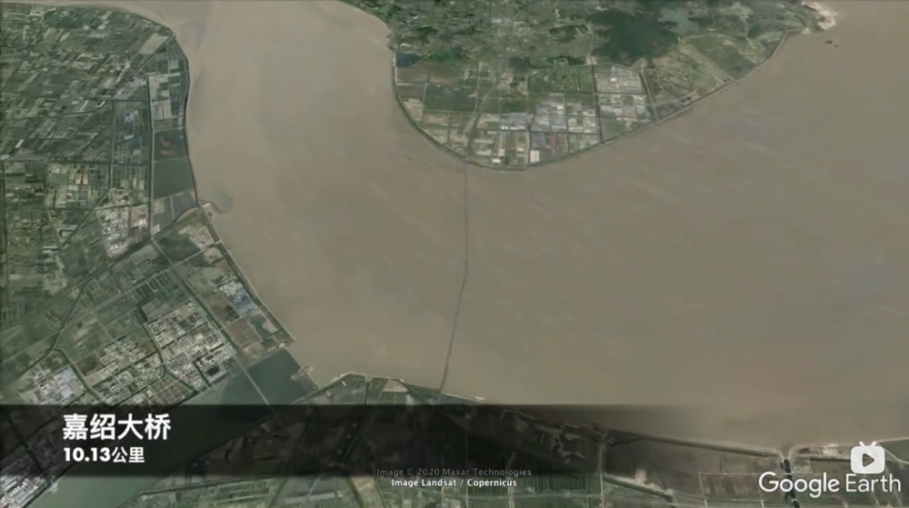 地球可视化 中国10大最长跨海大桥，港珠澳第一，舟山也不遑多让！