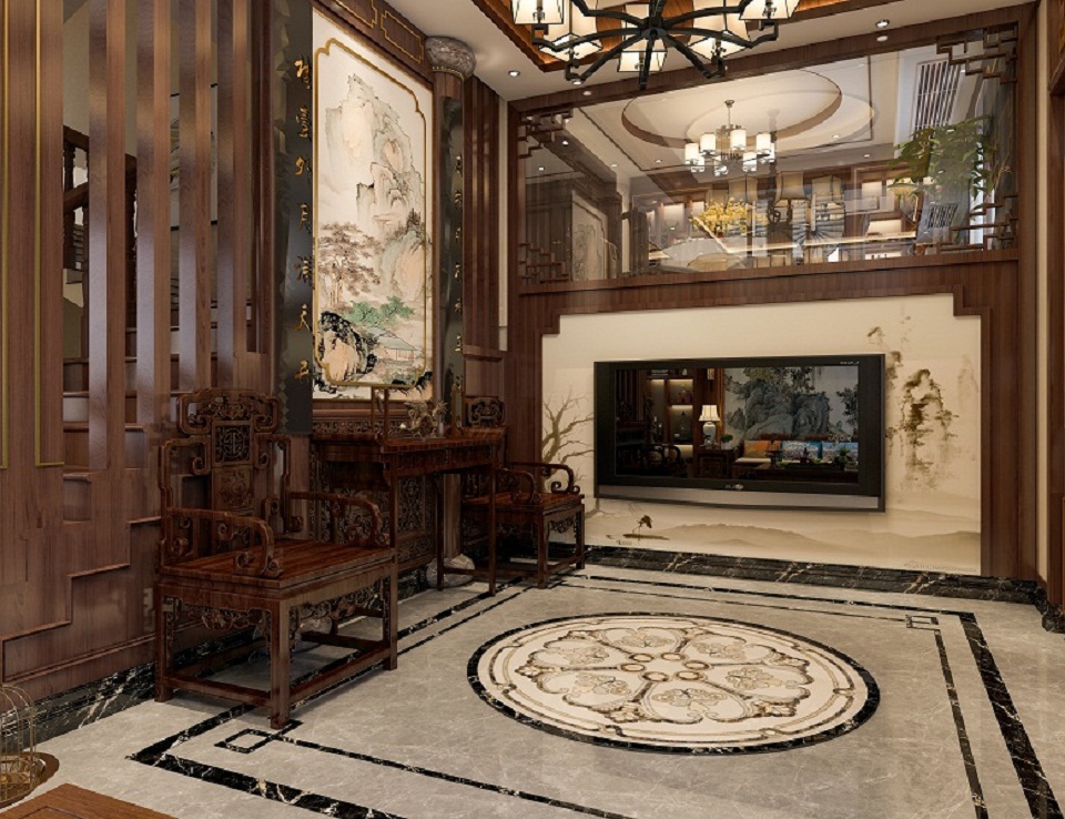中式设计|大宅装修330㎡传统家居文化的呼声——回归自然吧。