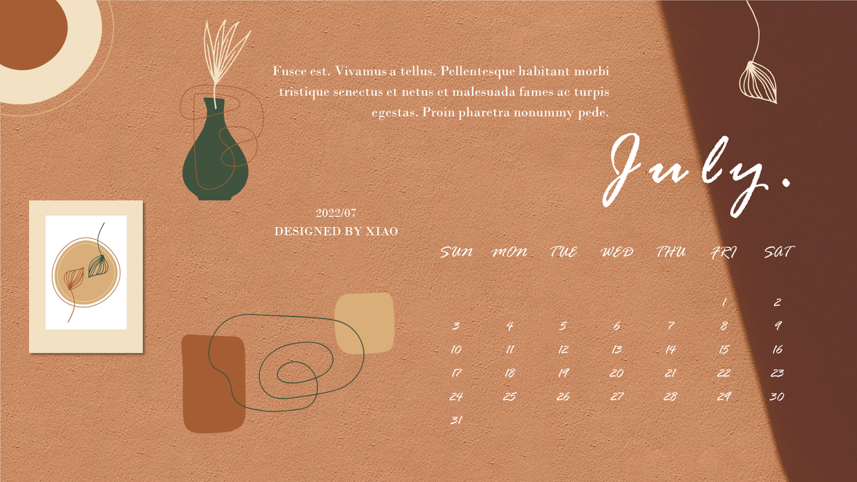 榮耀|『PPT模板』 2022年桌面日歷