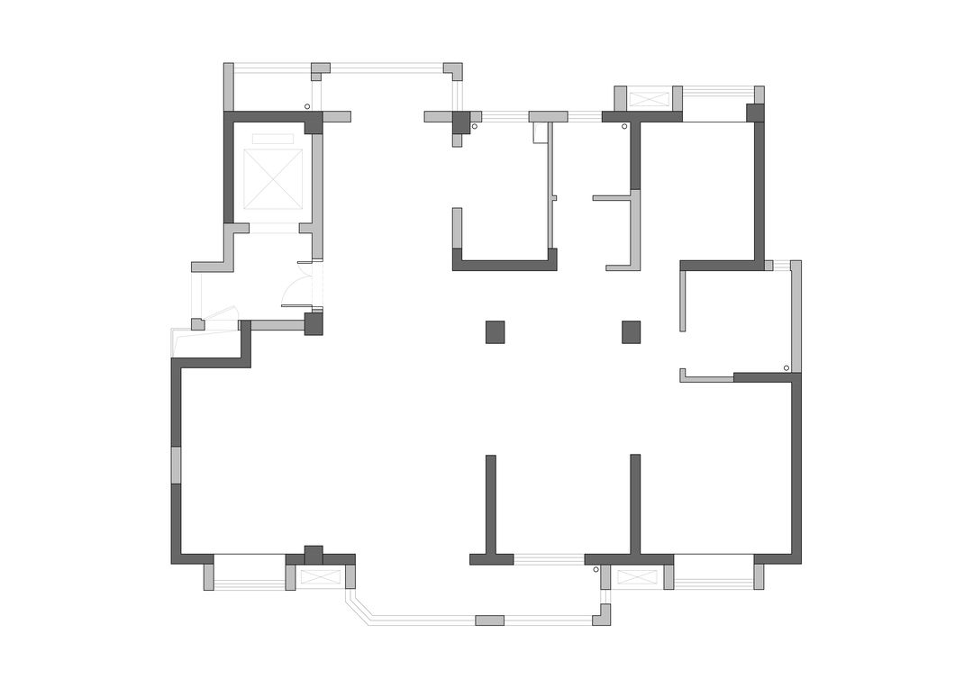 轻奢四居室，打造业主的私人工作区，满足日常的生活所需