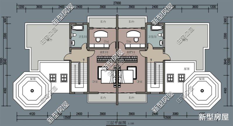 阳台|分享8套双拼户型，兄弟共建房的最佳选择，哪套更适合农村？