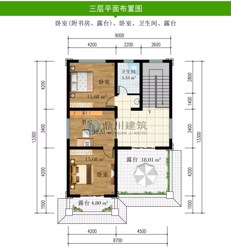 卧室|精选4款三层农村别墅，耐看又实用，建在农村显身份有面子
