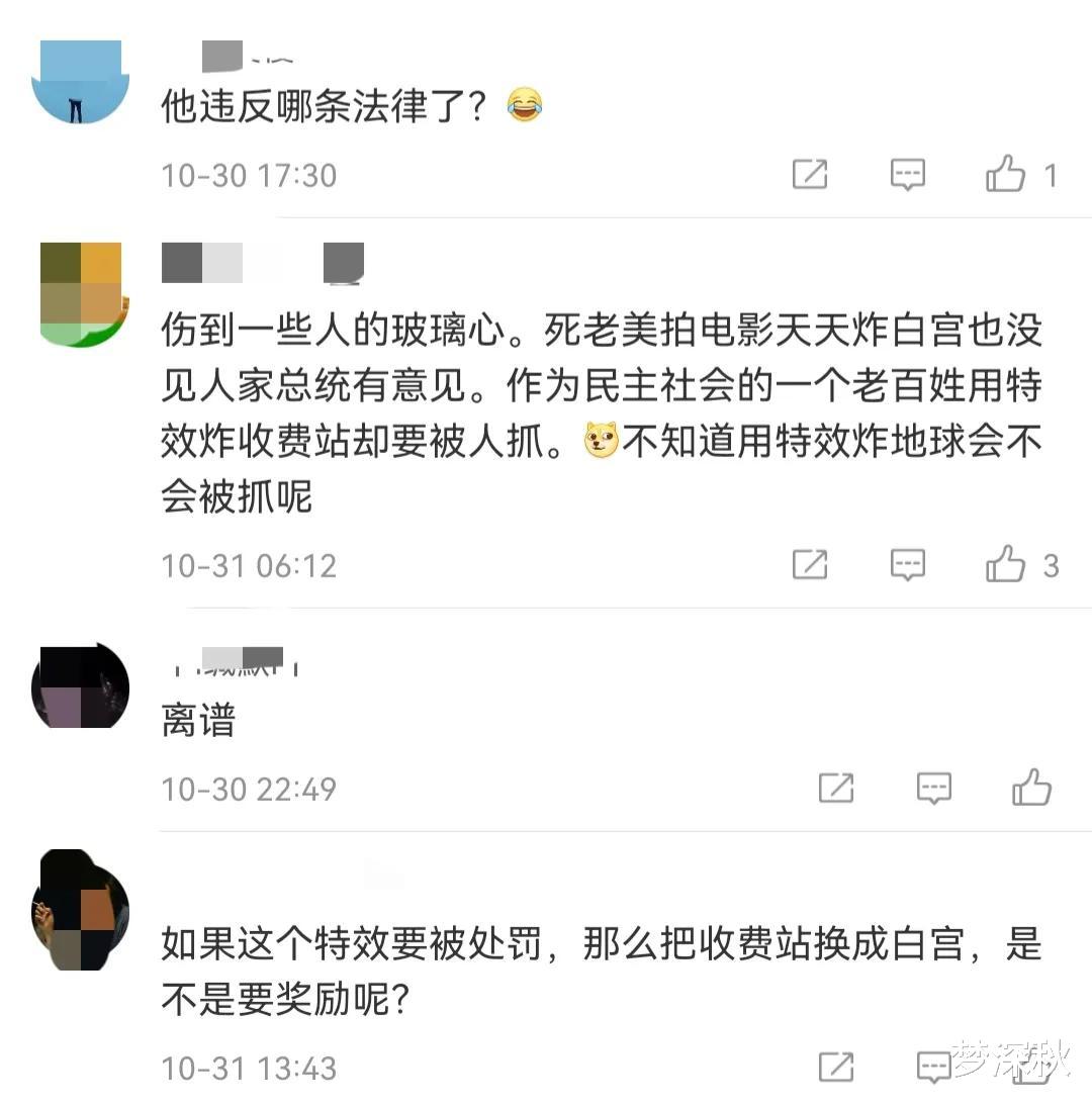 男子为涨粉发“炸”收费站视频,被刑拘罚款,网友: 他触犯了哪条法律?