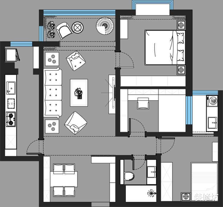 阳光三居室,充满自然的清新和雅致,享受北欧的慵懒和惬意
