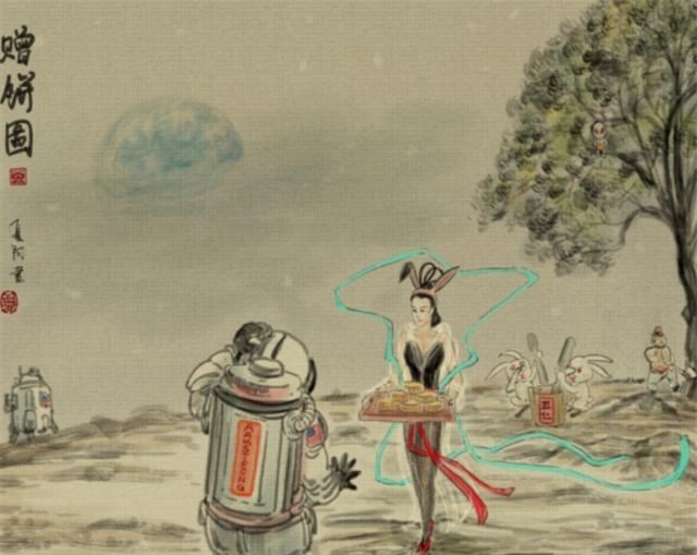 90后宝妈经验|嫦娥穿着黑丝送月饼？卖“假画”的80后，为何让京东、阿里喜爱？