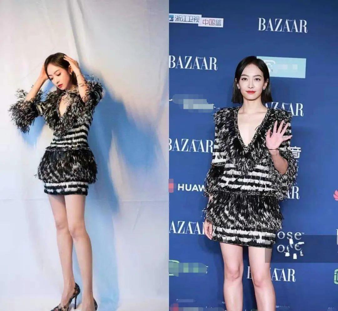 修图|女星红毯长腿众相，精修图细长笔直，现场生图腿粗圆润