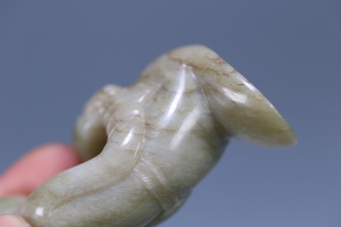 |汉代，和田玉错金银勒子