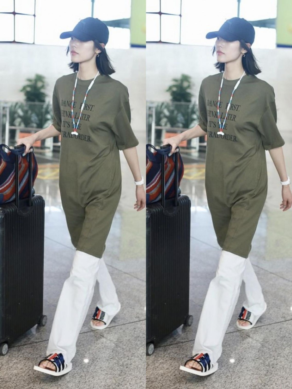 白小白的衣橱|刘雯的“超模身材”真不是盖的,穿T恤也得打个结,秀出腰条真美