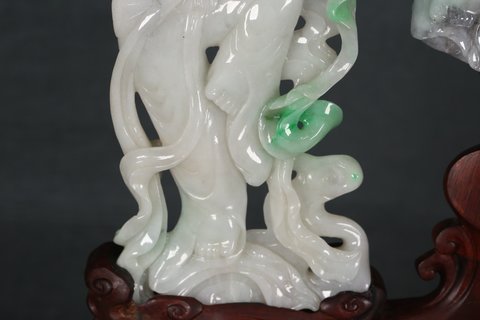 翡翠|翡翠“飞天”摆件一件天然翡翠