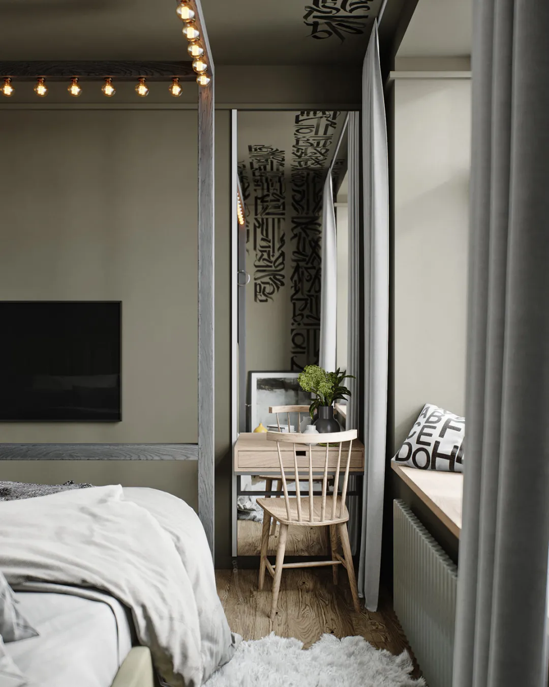 97㎡两居室堪比200㎡，这个高级灰的家，到底能有多酷？