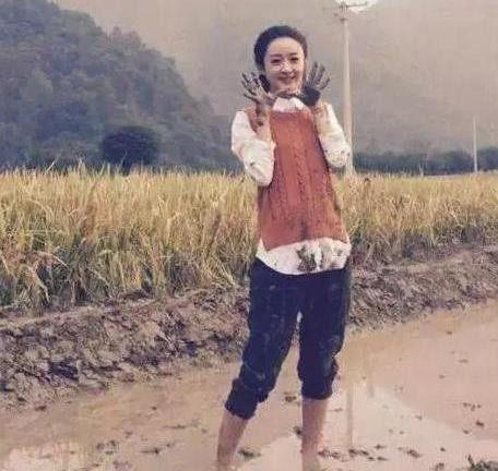 李湘|明星回老家，赵丽颖满身泥，李湘全程带墨镜，全村都列队欢迎她