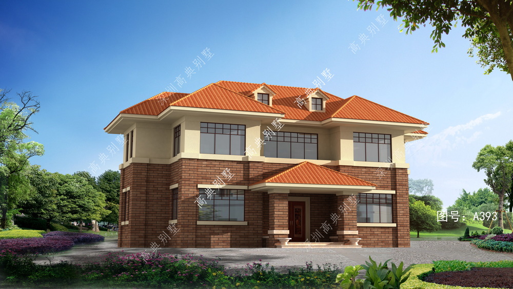 二层欧式别墅，设计相对简单，布局合理，没有过多繁杂的外观设计