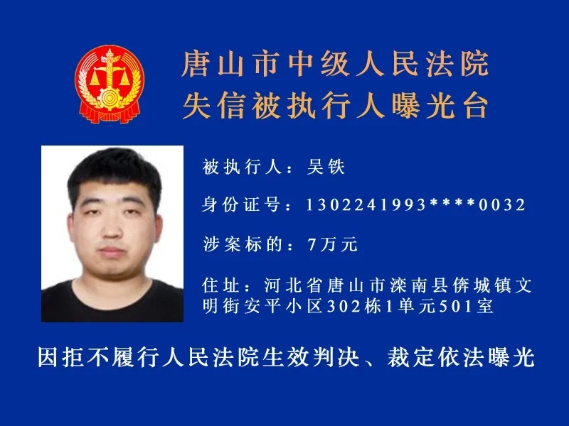 唐山发布 最高涉案标的600万元！唐山实名曝光15人！