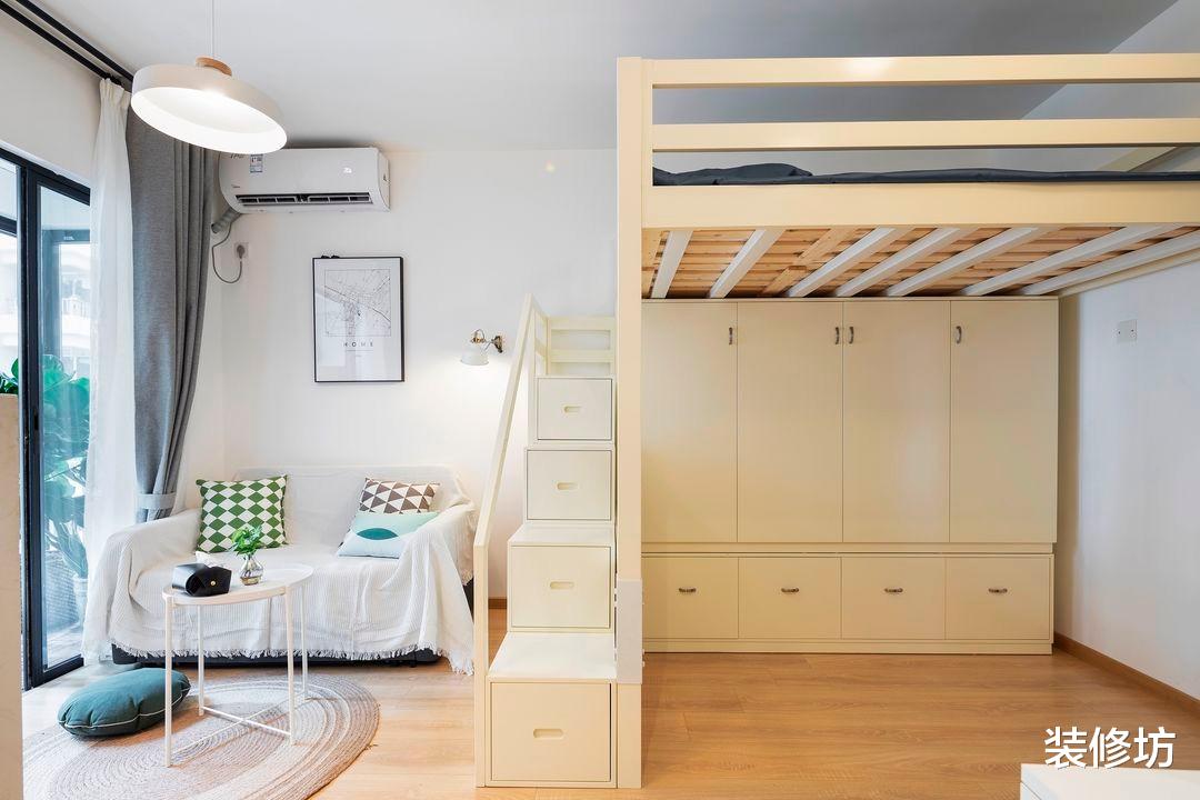 装修坊|24平单身小公寓，功能齐全还有休闲阳台，小房子也要优雅的生活