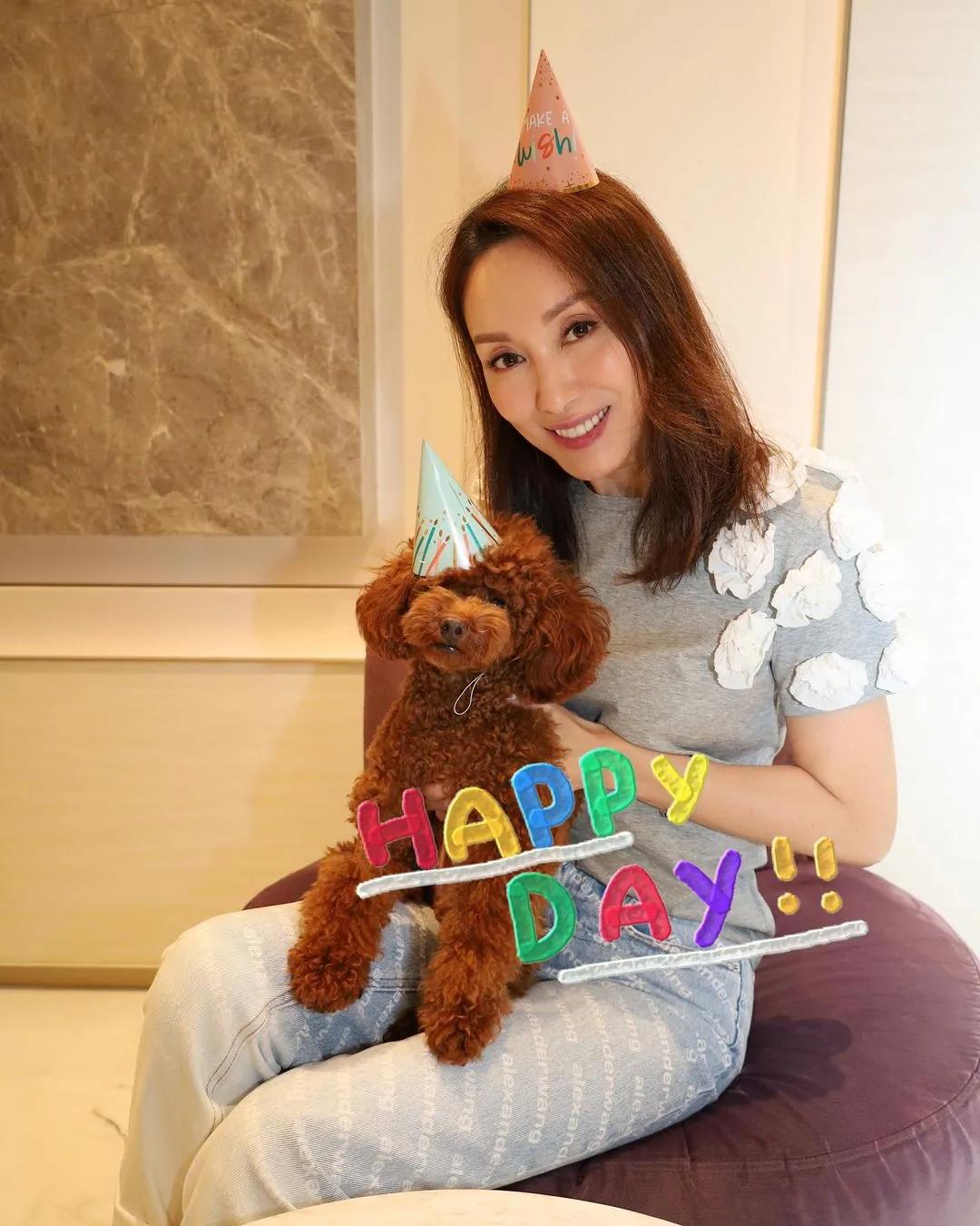 郭可盈|郭可盈和女儿为狗狗庆生，家中上亿豪宅曝光，尽收270度维港景色