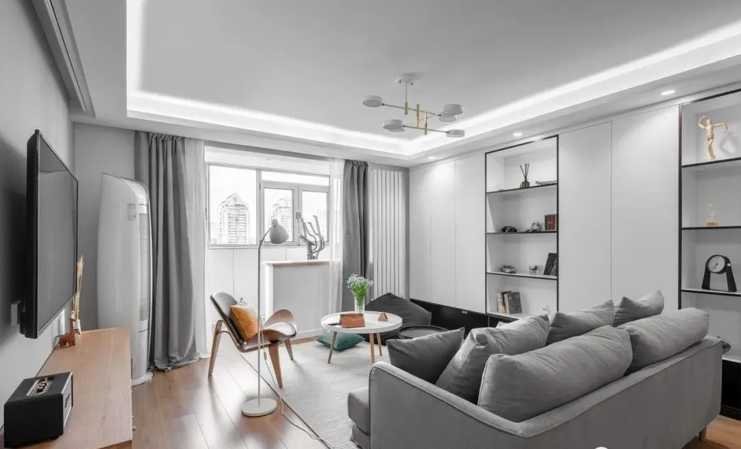 107㎡北欧风三居室，客餐厨一体，还有开阔健身室，带娃健身两不误！