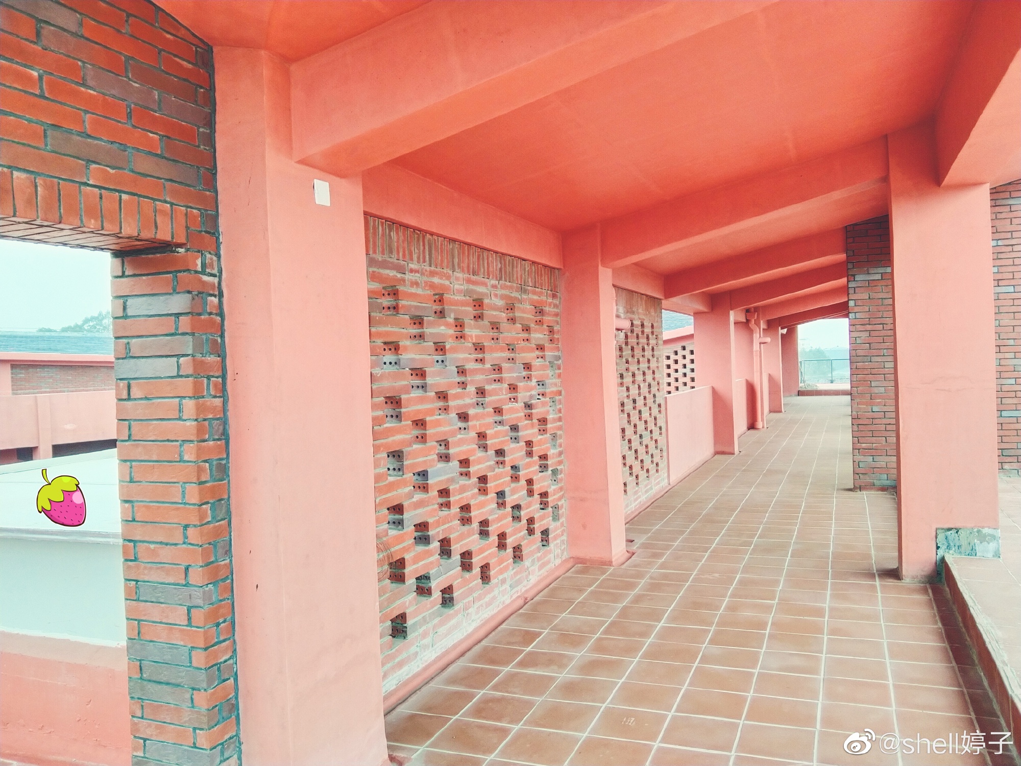 蓝宝清水|蓝宝清水 | 出神入“画”的红色清水混凝土建筑-花山服务区