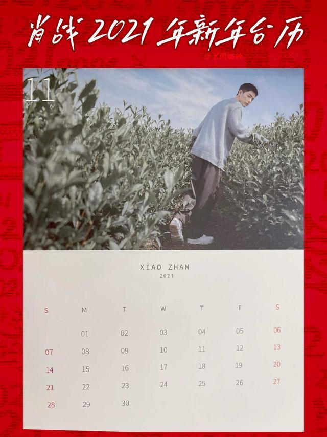 阿兰陵 肖战新年日历,工作室发誓照片没有库存了,哈哈!