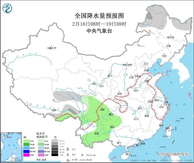 中国气象局 中东部地区有大风降温天气 东部海区有大风