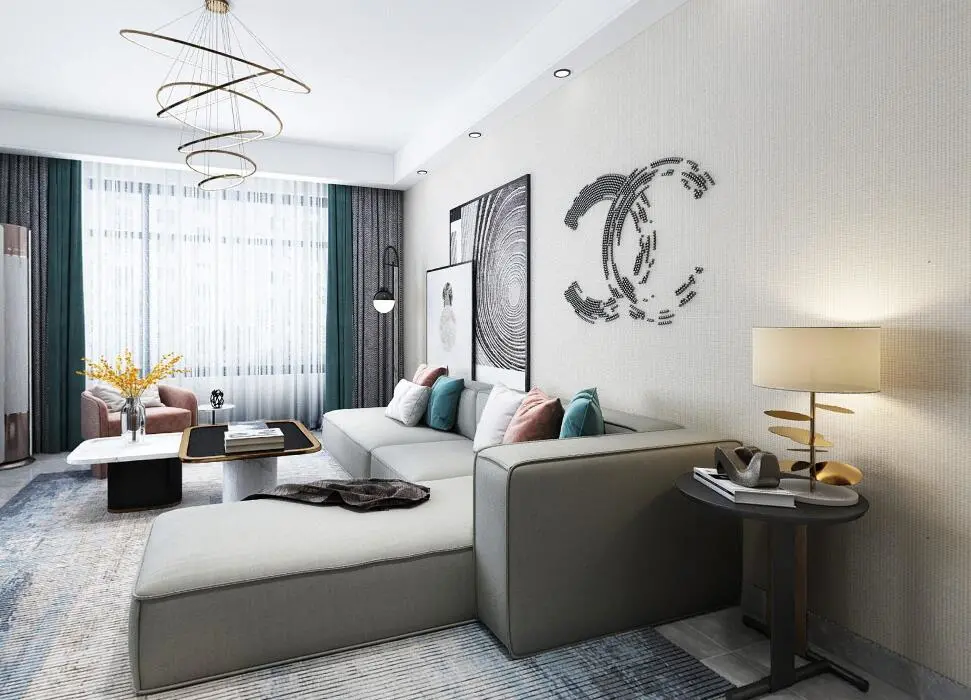 |110㎡现代风格案例，装出轻奢小资之家！