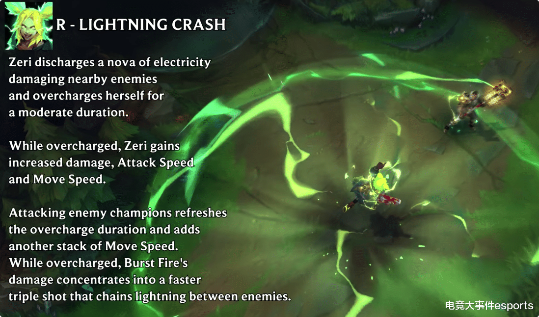 明日之后|LOL新英雄祖安花火-泽丽技能介绍:她的普攻其实是Q技能,E技能可在任意地形上冲刺