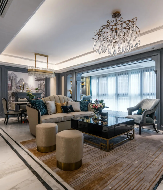 珊珊为何来迟|140平高端显大气的欧式三居室，一个明快舒适的空间