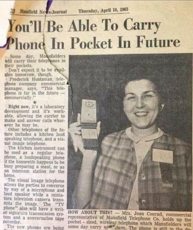  神奇预言，1963年未来手机~