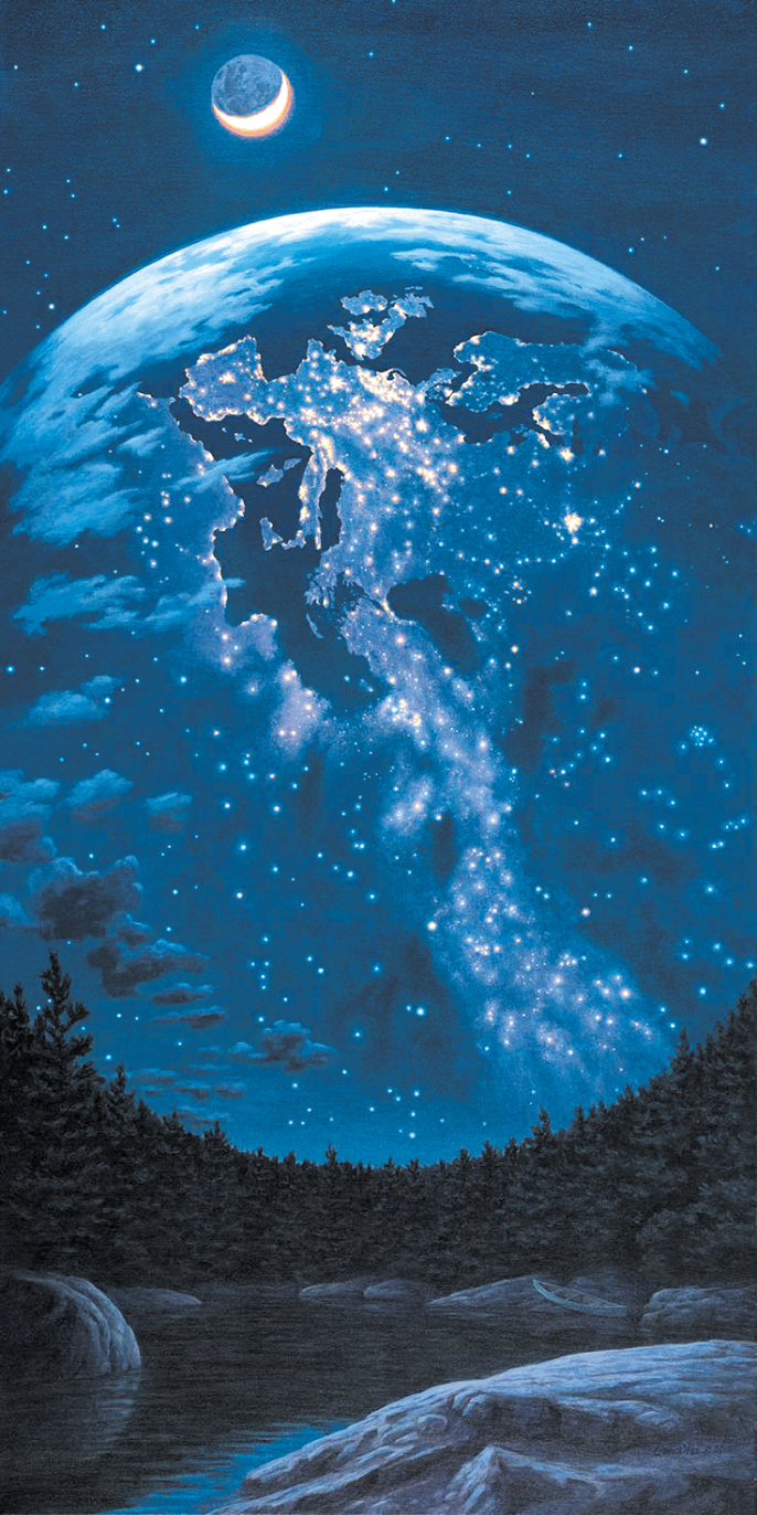 星星缀满我的脸