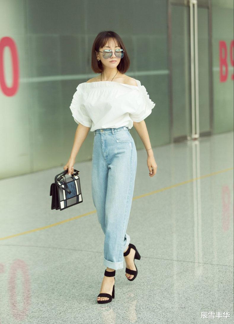 辰雪丰华|卢靖姗有身材就是任性,穿圆领“吊带背心”走机场,一点都不庸俗
