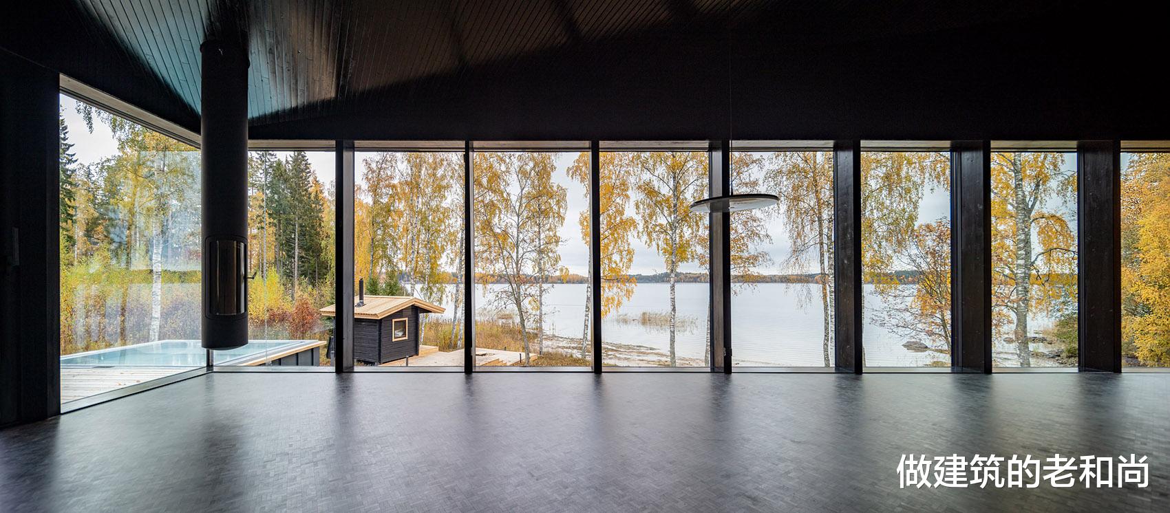 建筑设计|向湖而生的住宅:场地拥有的自然美景,少不了大落地玻璃窗