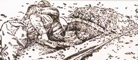 |二战中，当一支行军中的部队遭遇突袭时，士兵会不会现挖战壕？