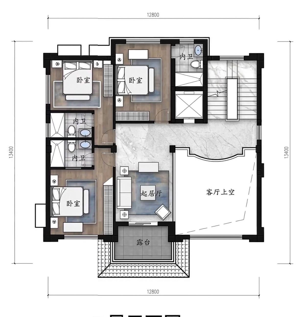 |设计师良心推荐的农村三层别墅，新中式韵味，全套房设计太贴心了