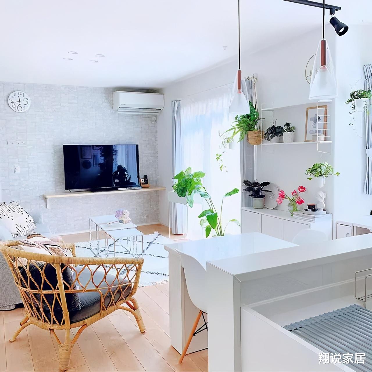 翔说家居|三口之家的北欧日式混搭风两居，纯白色空间清新怡人，玄关真惊艳！