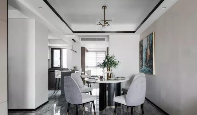 131平高级灰现代轻奢风四居室,高级灰也能成温馨格调的婚房