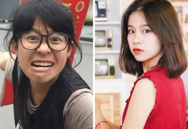 化妆 大一到大四的“对比照”，前后变化差距大，网友调侃好像换了个人
