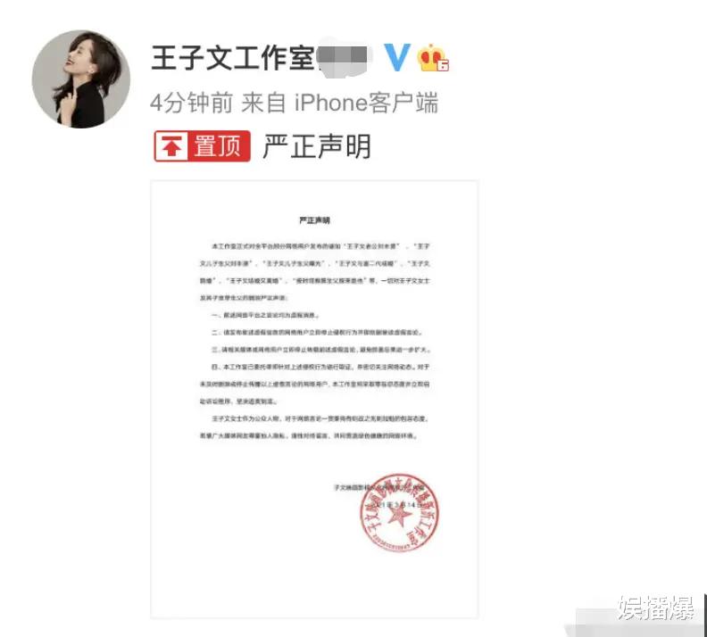 王子文|王子文发文澄清儿子生父身份