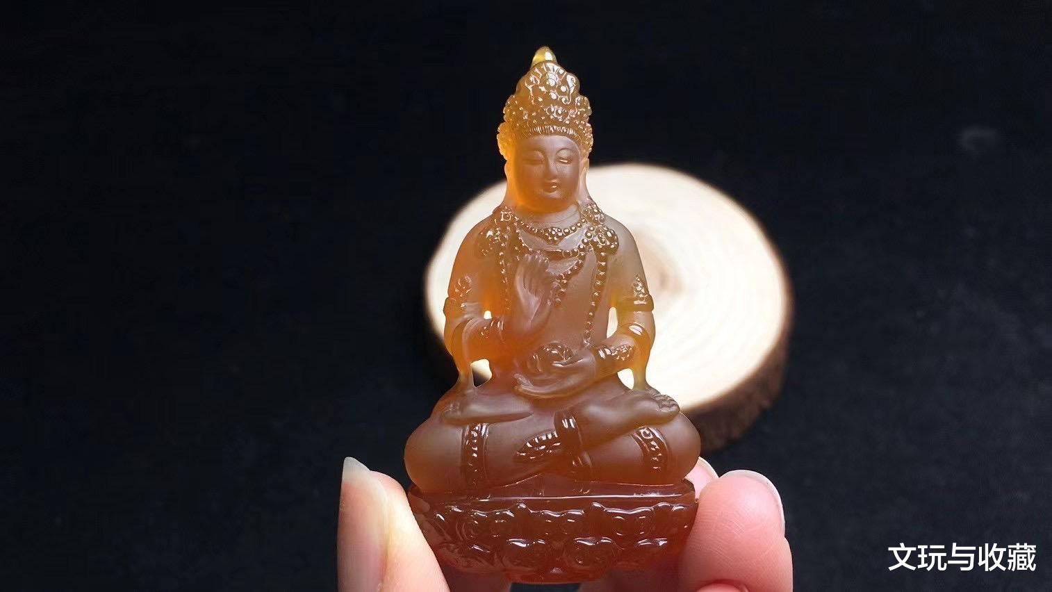 玛瑙|机雕北红玛瑙“度母”，依然慈悲依然端庄，亦没有商业气息