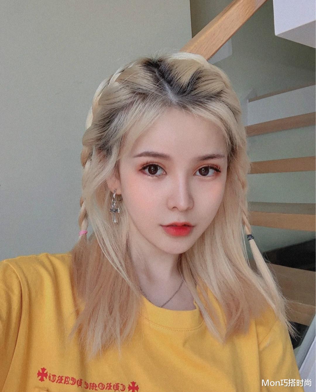 短发|夏天，短发的女生这么来扎发：半留半扎，简单利落又显脸小，好美