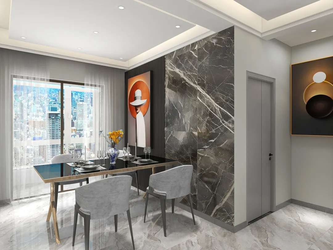 【鲁班装饰】龙熙壹号138㎡现代简约风格，摆脱繁琐。