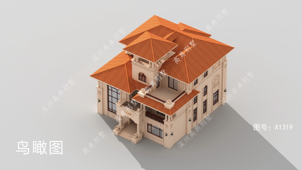 别格一楼|欧式农村别墅设计图，简单易建，建出的实体图有也很好看