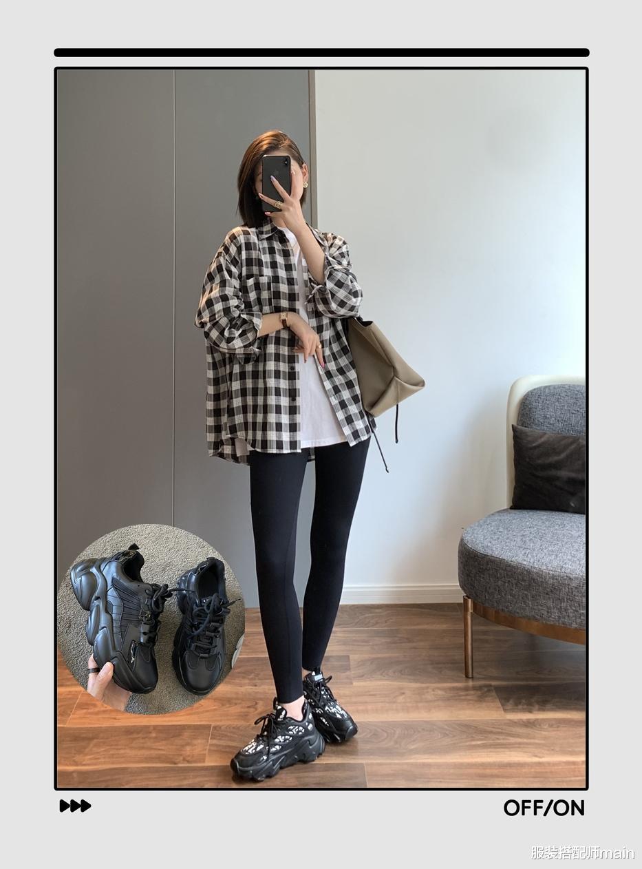 服装搭配师main 时尚又活力的格子衬衫，轻松演绎秋日的潮流，时髦保暖两不误
