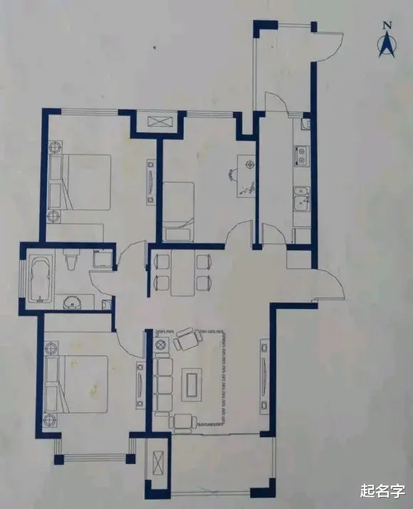 鱼缸风水：我想养鱼旺下财气，入户门正对的这个位置，可以靠墙放鱼缸吗？