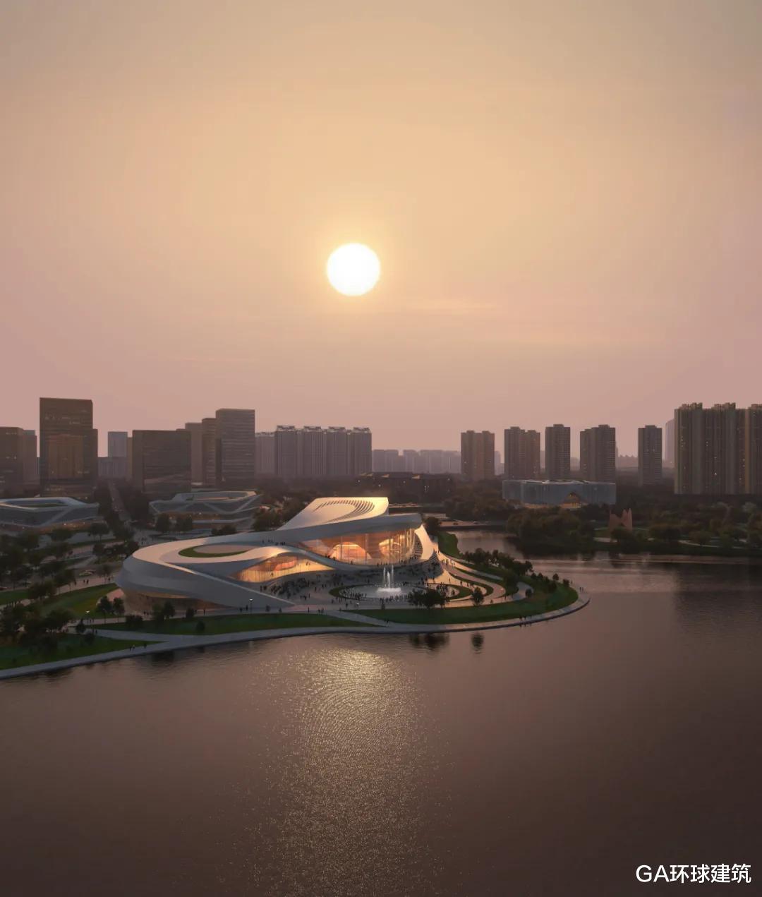 GA环球建筑 阳江市民文化艺术中心，建筑形如凝固的‘海浪’