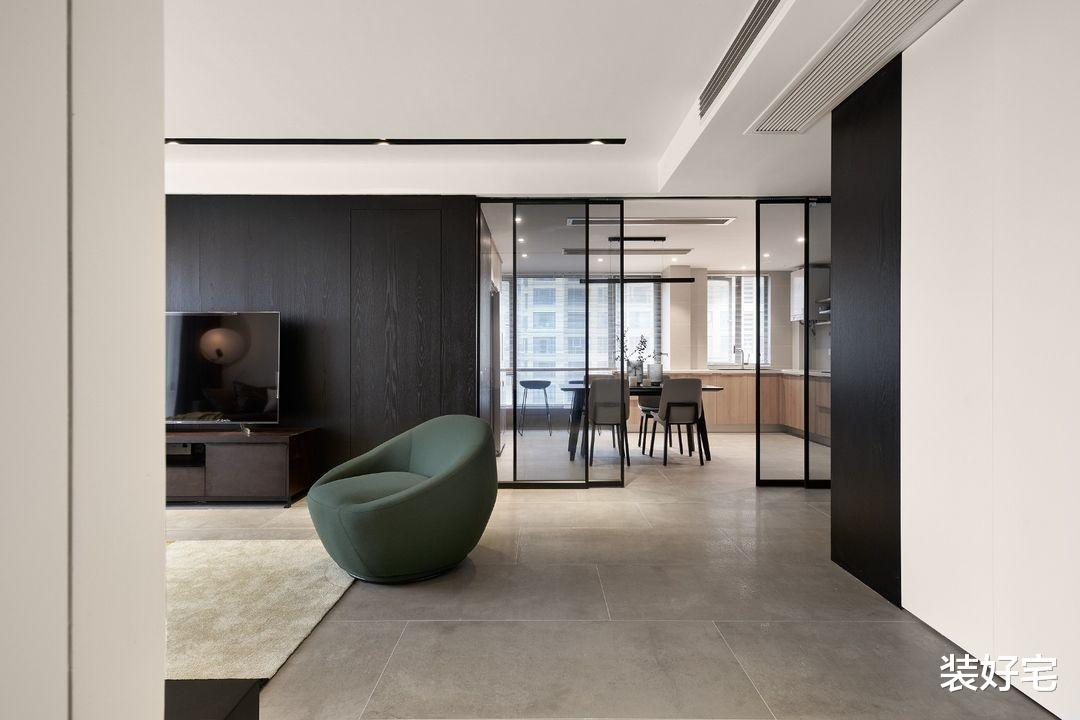 118平的极简家装,用黑白线条勾勒空间,越简单越高级!吸粉无数
