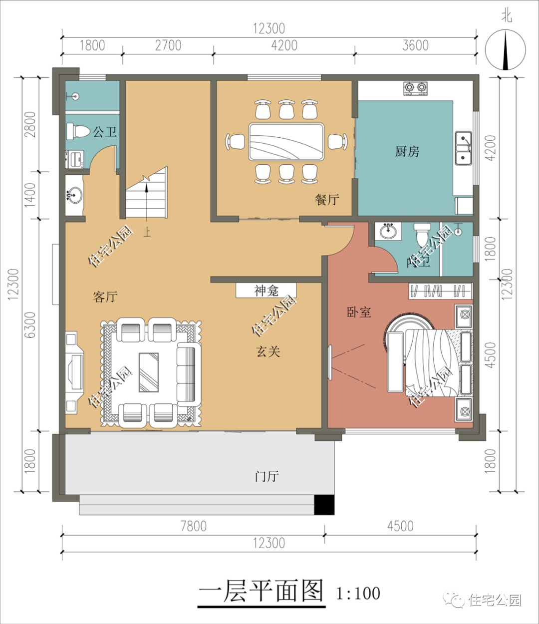 |全景落地窗+舒适大阳台，12×12米时尚美宅，打造极佳居住环境