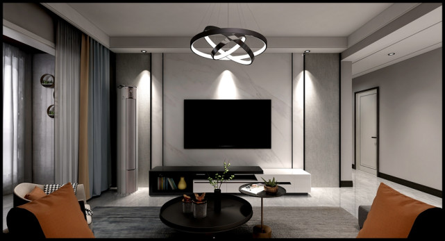山东省|128平黑白灰现代三居室,硬朗成熟,也不失优雅情调
