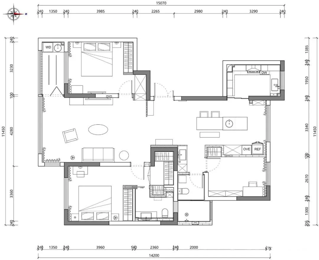 老房翻新 | 135平简约轻复古风,幽静且不失时髦的视觉感